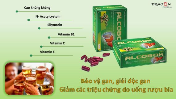 TPBVSK Alcobok - bảo vệ gan, giải độc gan do uống bia rượu