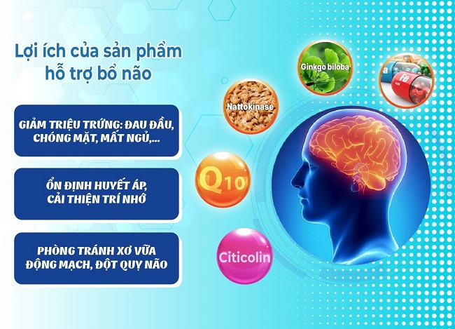 Sản phẩm hỗ trợ bổ não cần chứa đủ dưỡng chất tốt cho não