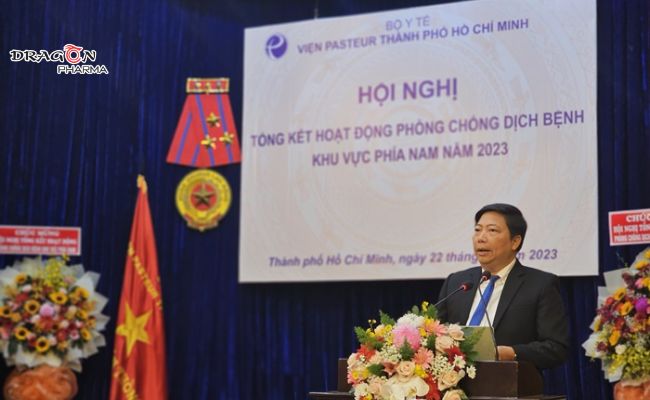 PGS.TS. Nguyễn Vũ Trung - Viện trưởng Viện Pasteur TP. Hồ Chí Minh phát biểu tại Hội nghị